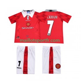 Maillot de Foot Manchester United BECKHAM 7 Retro Enfant Domicile 1996 1997